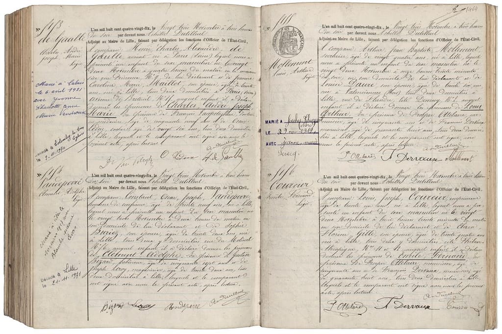 acte de naissance du 19ème siècle